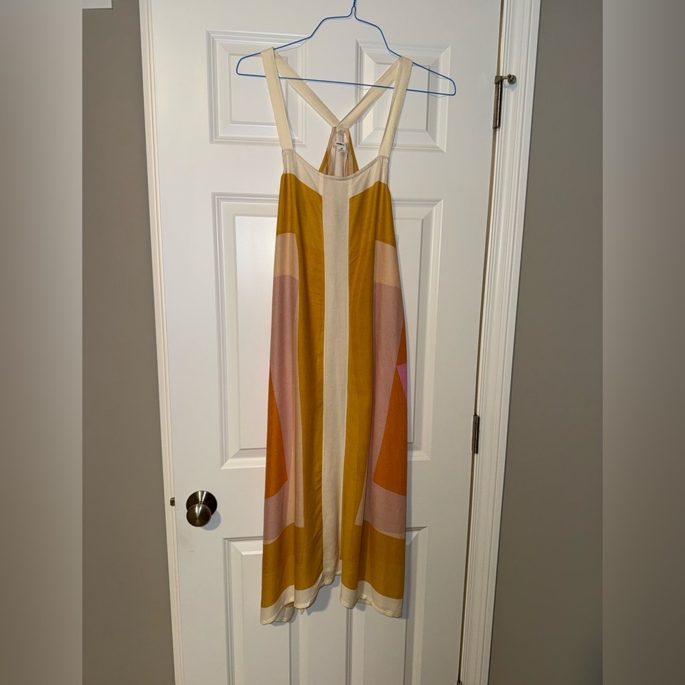 O'Neill Yellow and Cream Backless Dress